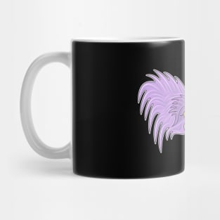 cute purple papillon dog face Mug